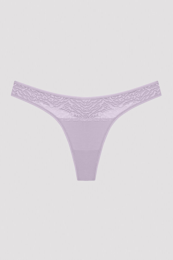 Penti Whisper Lace Detail 3 pack Tanga Panties printed