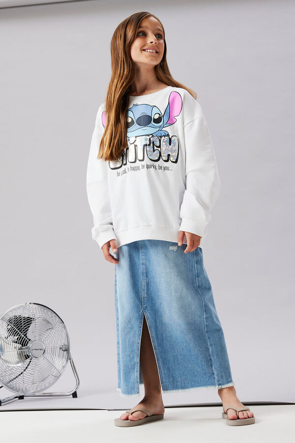 Name it Girl's Lilo & Stitch sweatshirt white