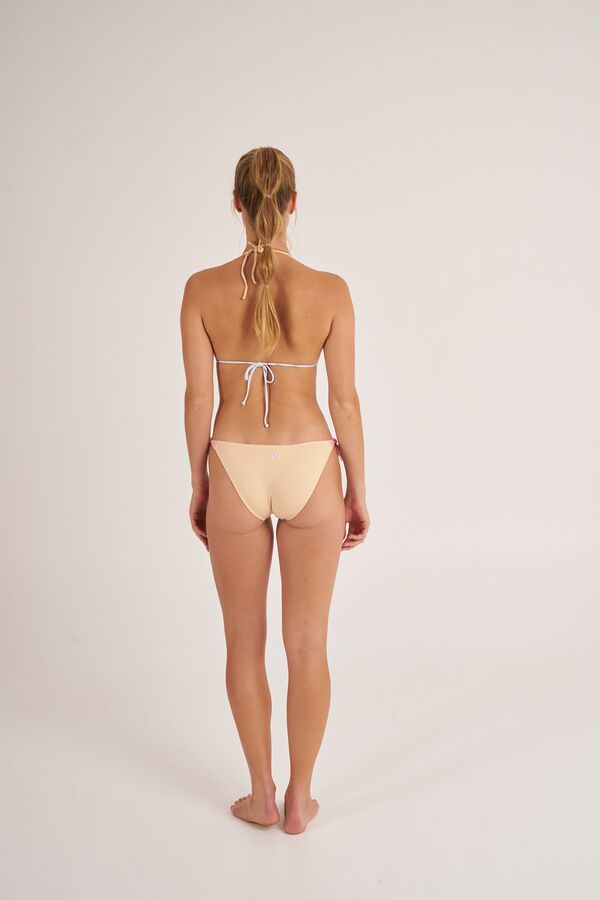 Bohodot Top bikini tri&aacute;ngulo puntilla y concha estampado