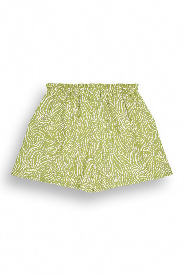 Womensecret Green ethnic print shorts  green