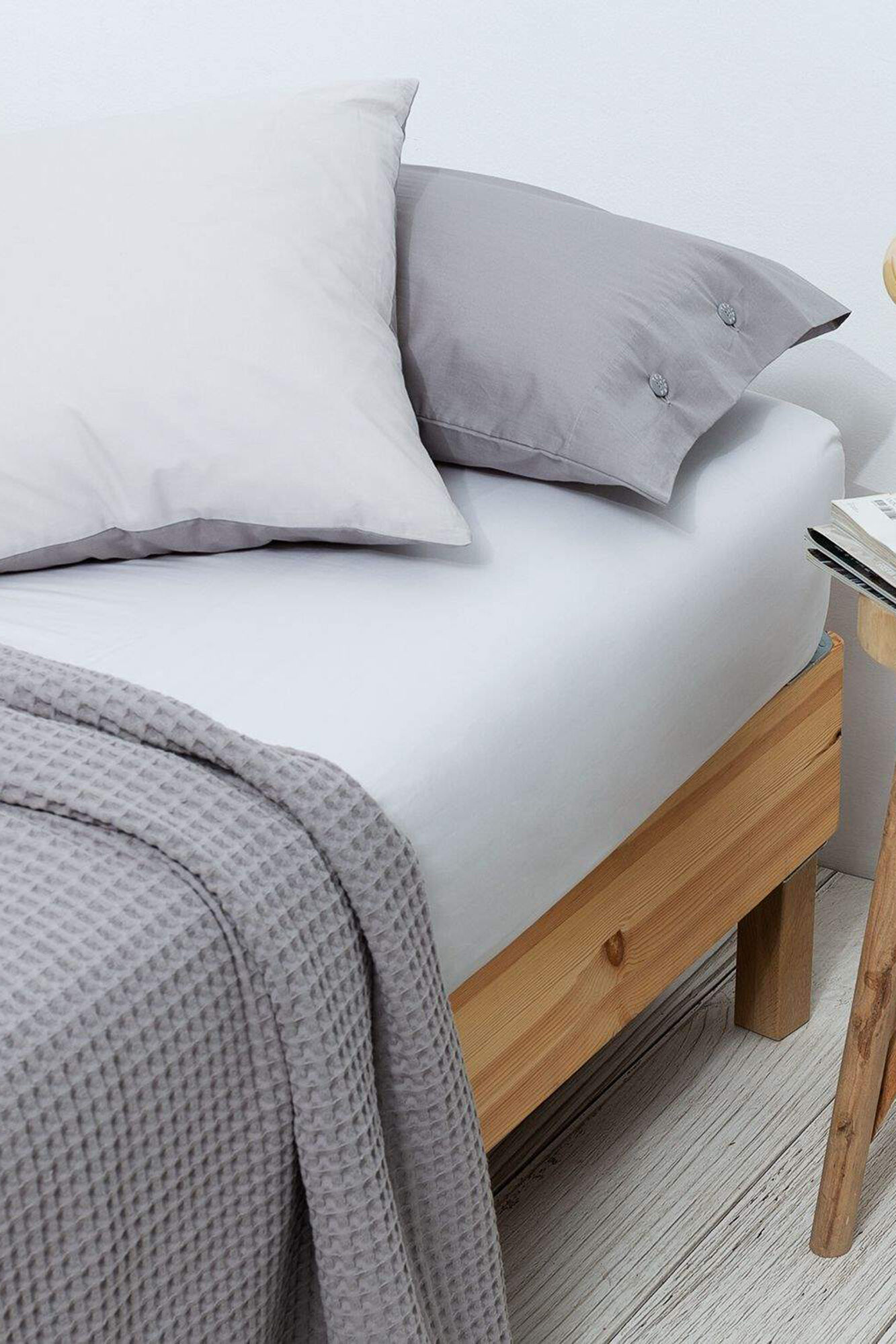 Textura Spannbetttuch Baumwollperkal. Bett 135-140 cm.