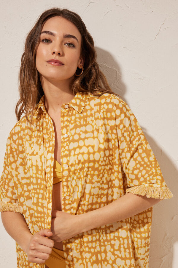 Womensecret Strandhemd 100 % Baumwolle mit Print