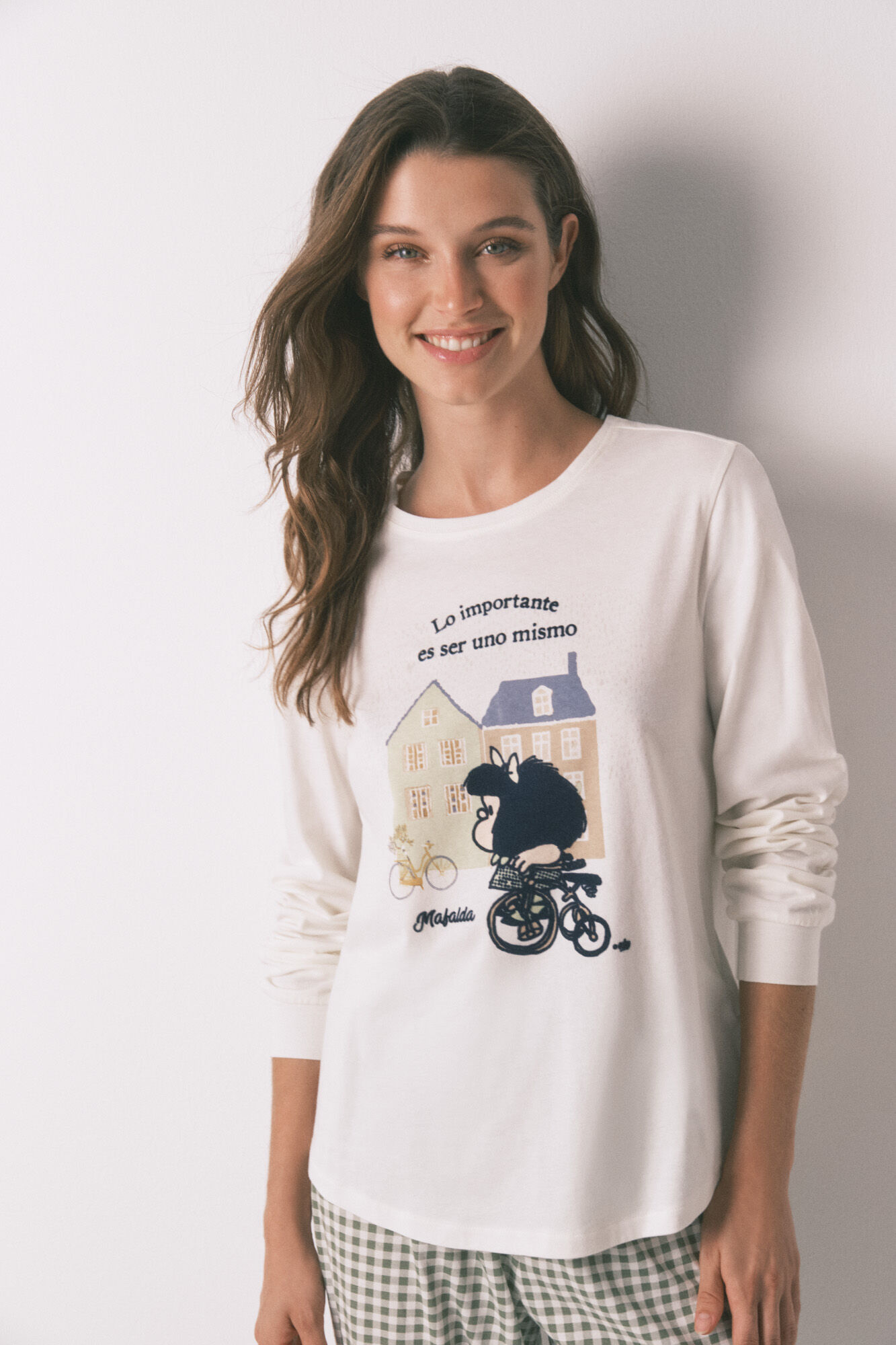 Women'secret Mafalda white 100% cotton long pyjamas