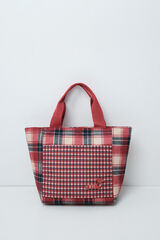 Women'secret Red plaid lunch bag printed