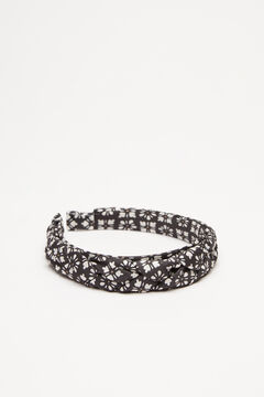Womensecret Black and white print braided headband printed