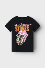 Name it Camiseta Rolling Stones ni&ntilde;a negro