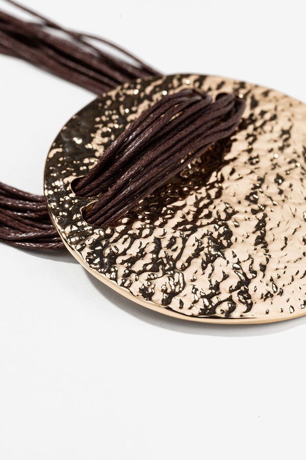 Vilanova Collar Maxi con Colgante Texturizado amarillo