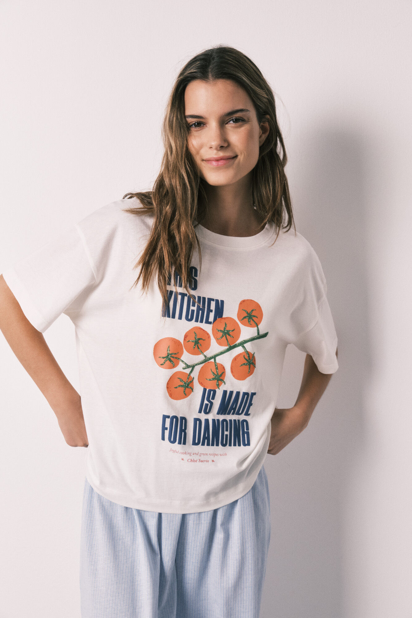 Women'secret White 100% cotton short sleeve T-shirt