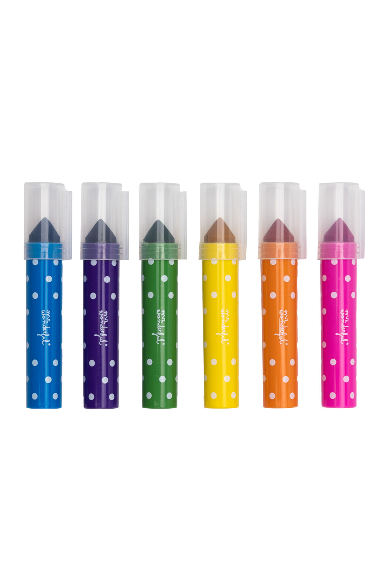 Mr. Wonderful Set de 6 rotuladores con tinta lavable
