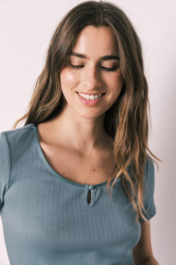 Women'secret Green striped pyjamas blue