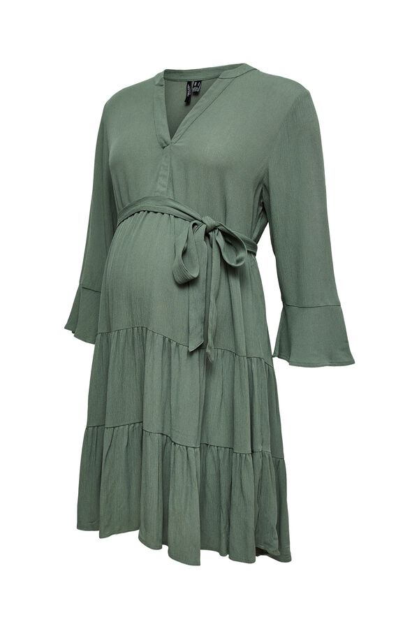 Mamalicious Maternity and breastfeeding midi dress green