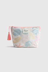 Textura Neceser algod&oacute;n mundo submarino estampado