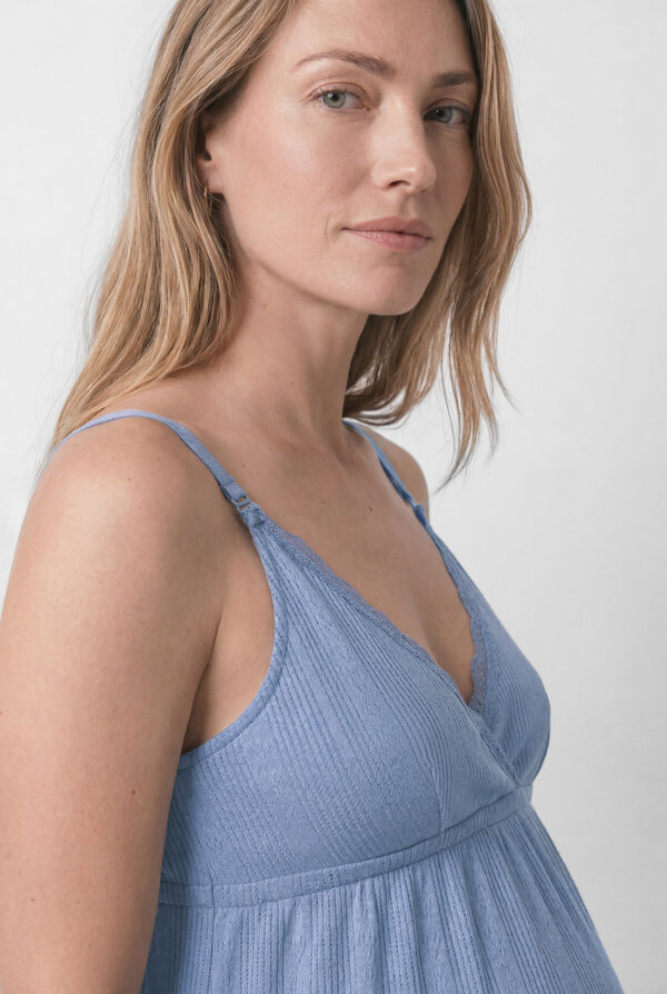 Women'secret Blue maternity breastfeeding vest top nightgown blue
