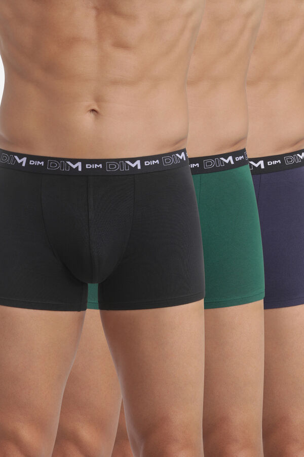 DIM Pacote com 3 boxers de algod&atilde;o estampado