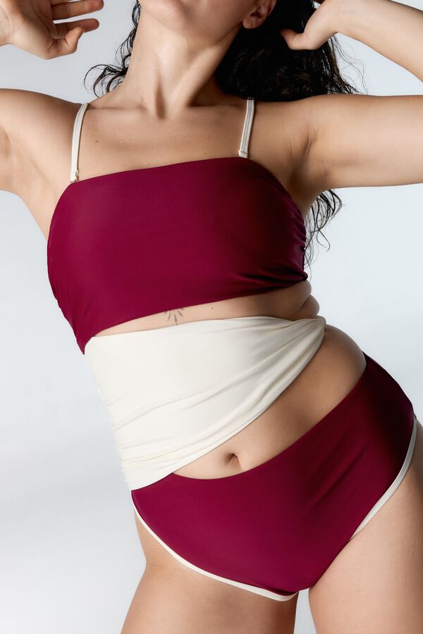 Black Limba&nbsp; Tahit&iacute; bandeau swimwear printed