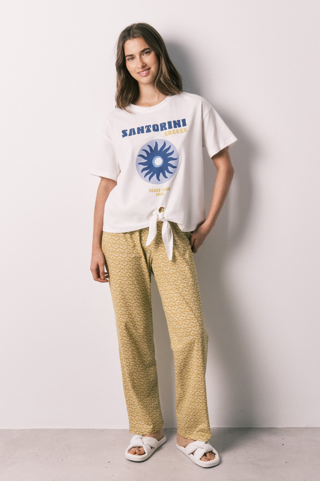 Women'secret Pyjama long en coton Santorini