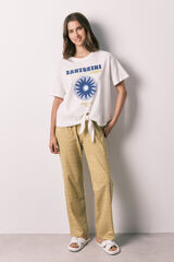 Women'secret Pyjama long en coton Santorini beige
