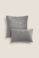 Womensecret Cotton velvet cushion cover gris