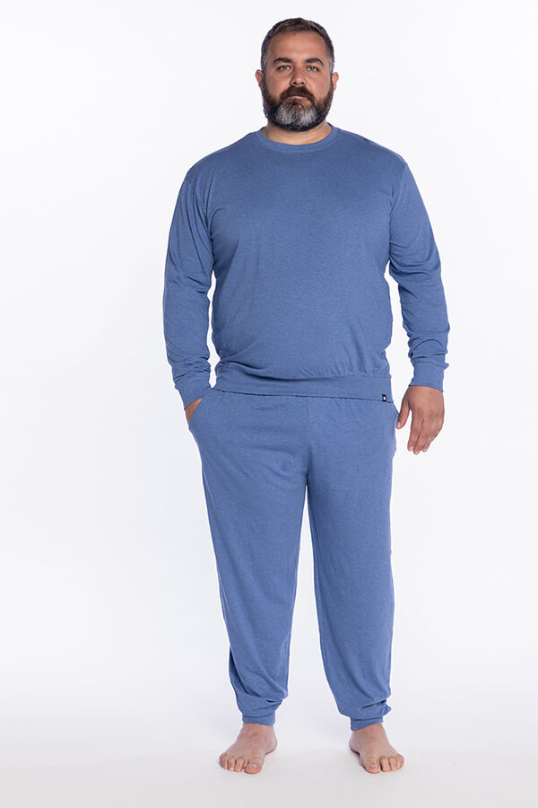 Punto Blanco Pijama comprido homem azul