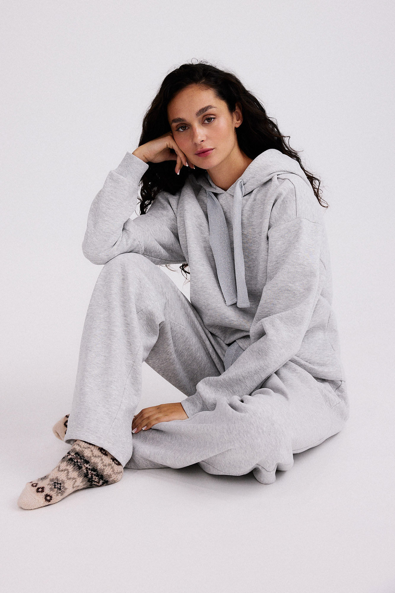 Pieces Kapuzen-Sweatshirt mit Lurex-Detail
