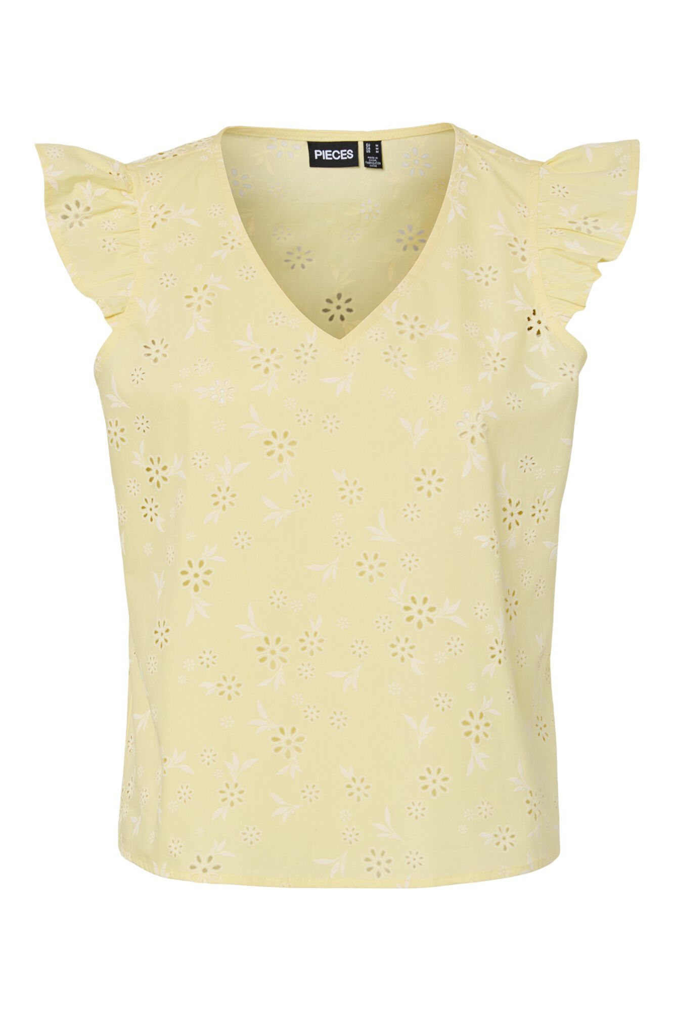 Pieces Top mit V-Ausschnitt und R&uuml;schen