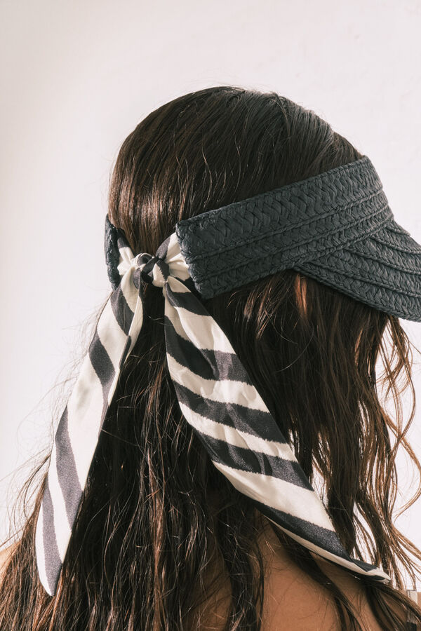 Women'secret Visi&egrave;re effet raphia noire noir