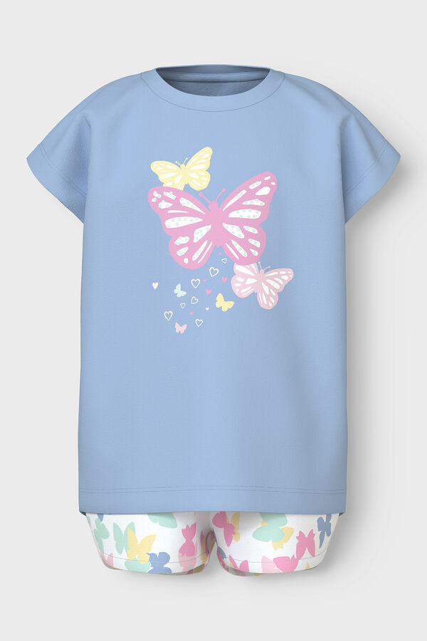 Name it Conjunto menina estampado azul