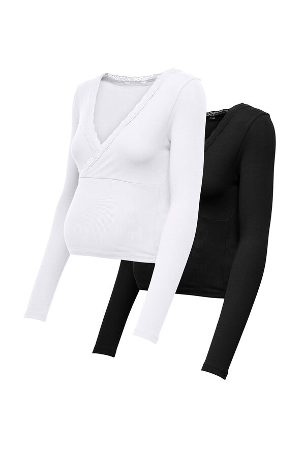 Only Maternity Pack of 2 long sleeve maternity -shirts multicolour