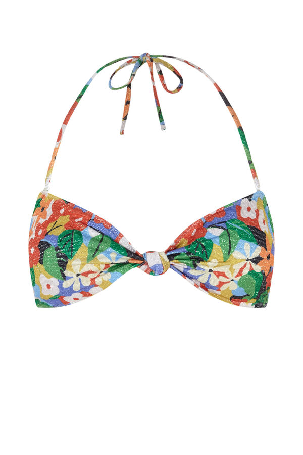 Womensecret Amazonia bandeau bikini top rávasalt mintás