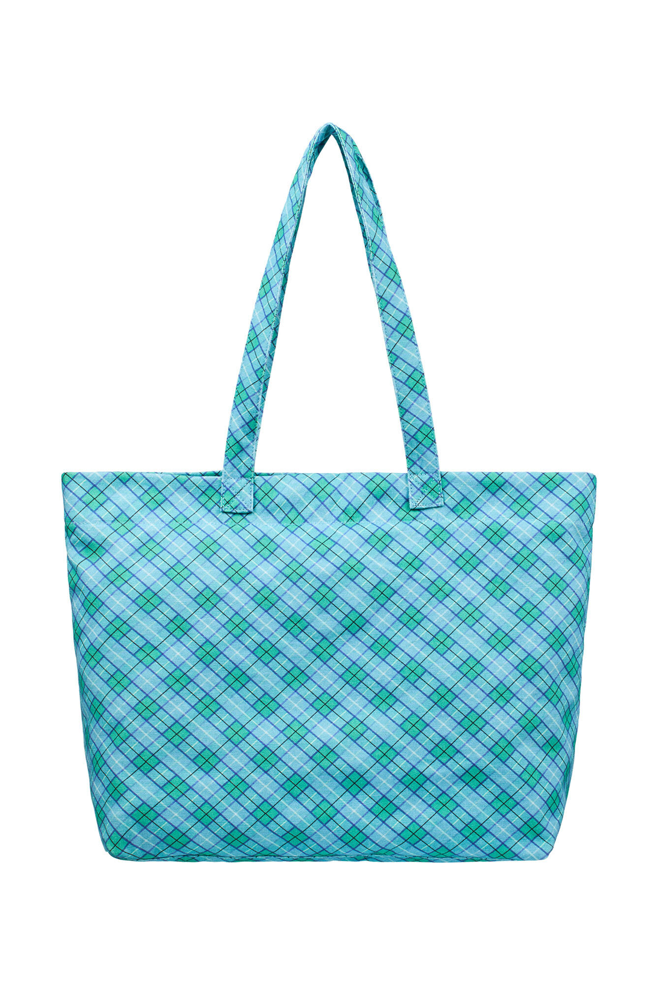 Roxy Mala grande em tecido aos quadrados