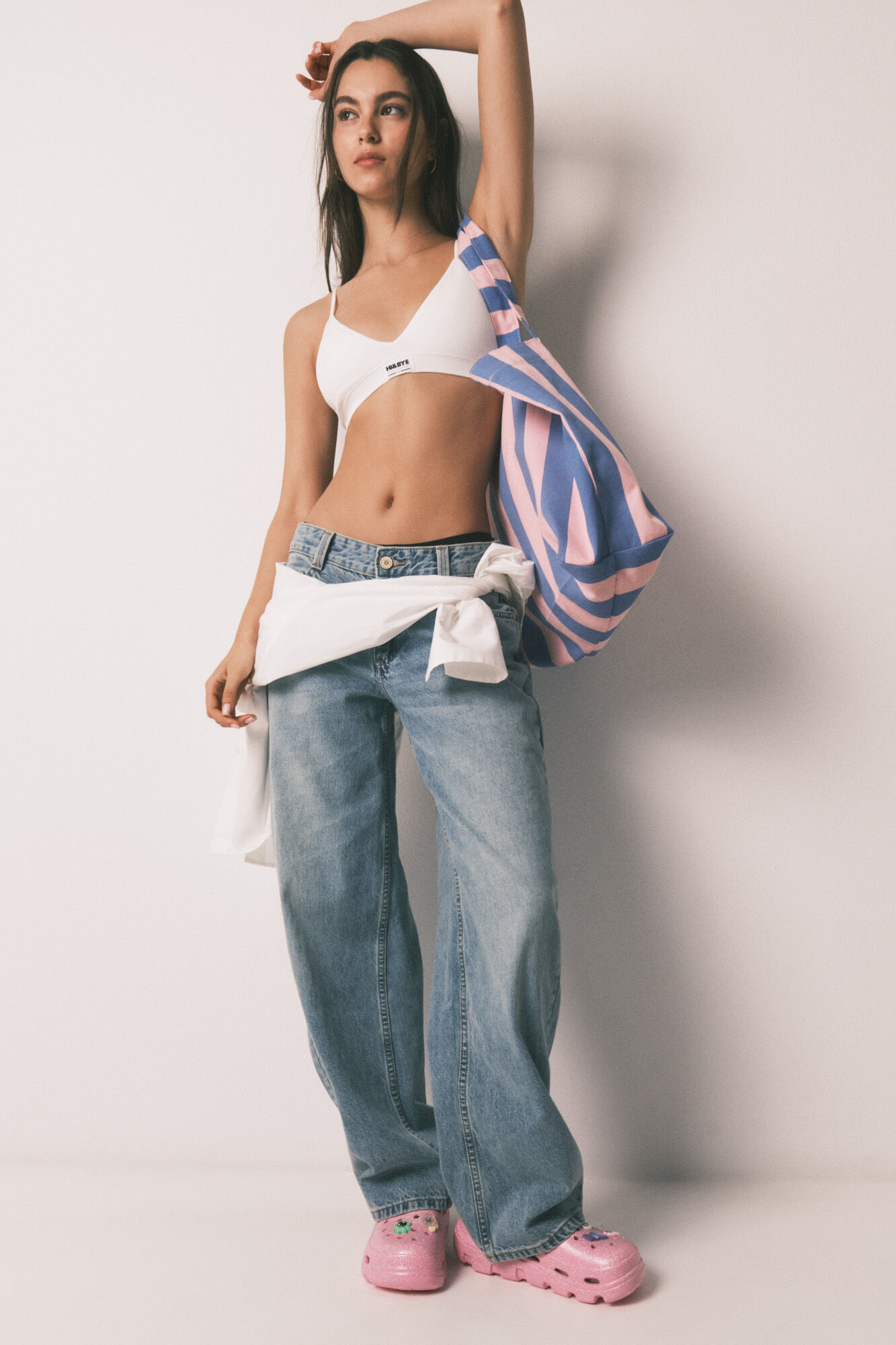 HI&BYE White seamless triangle bra