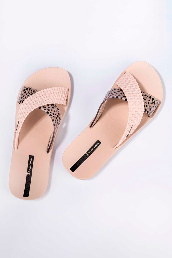 Ipanema Animal print cross-strap sandals brown