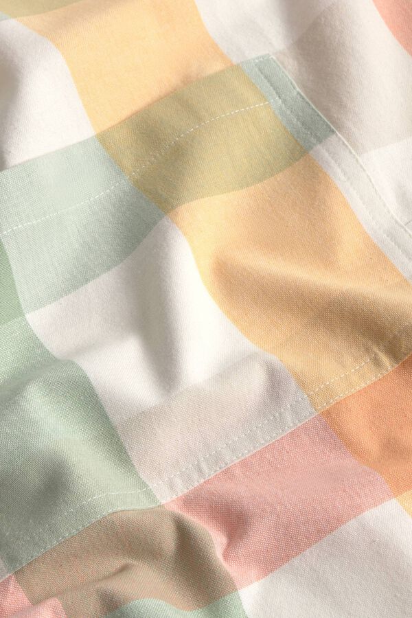 Textura Plaid cotton apron printed