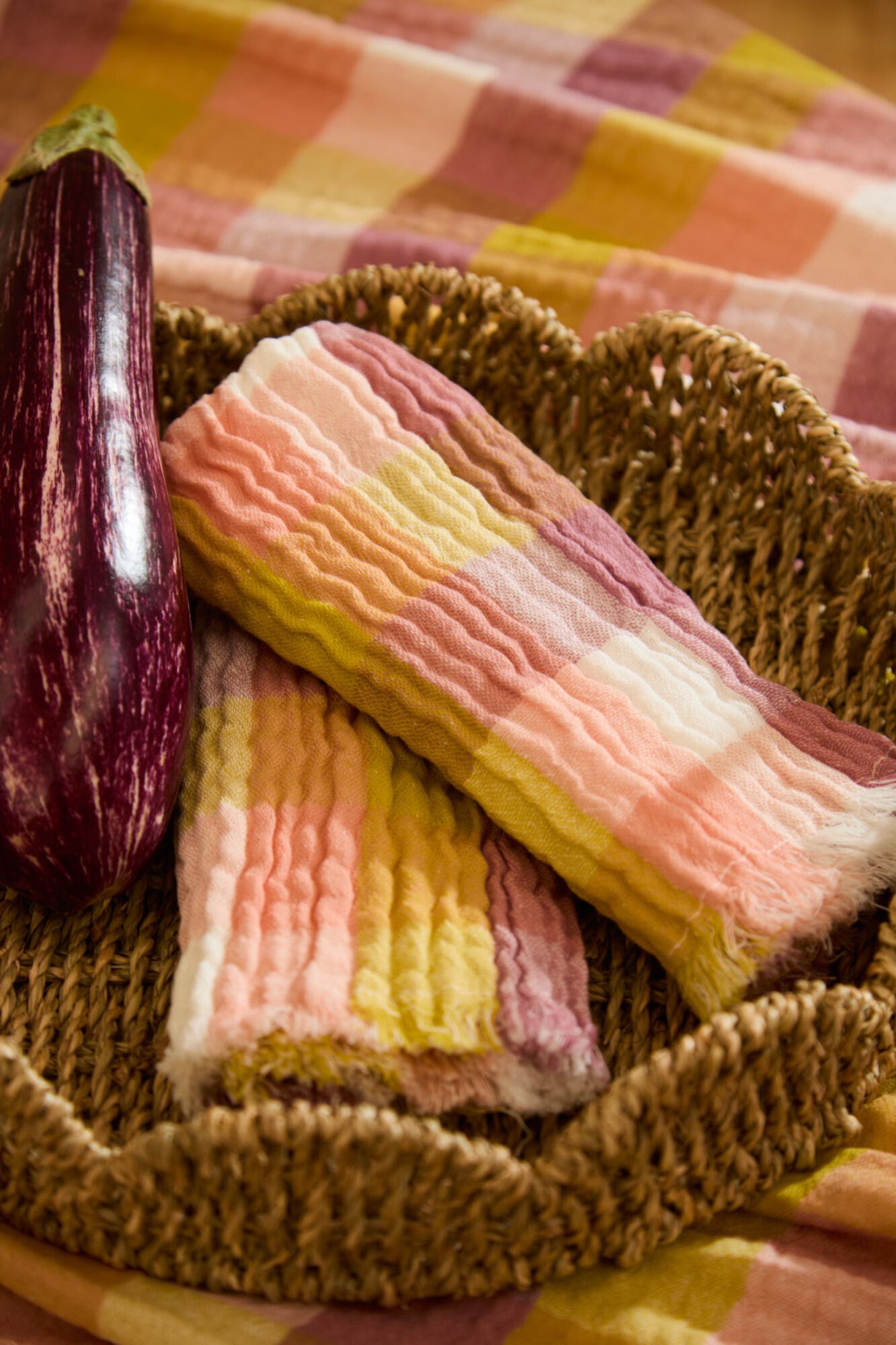 Calma House Set mit 2 mehrfarbigen Nasau-Servietten