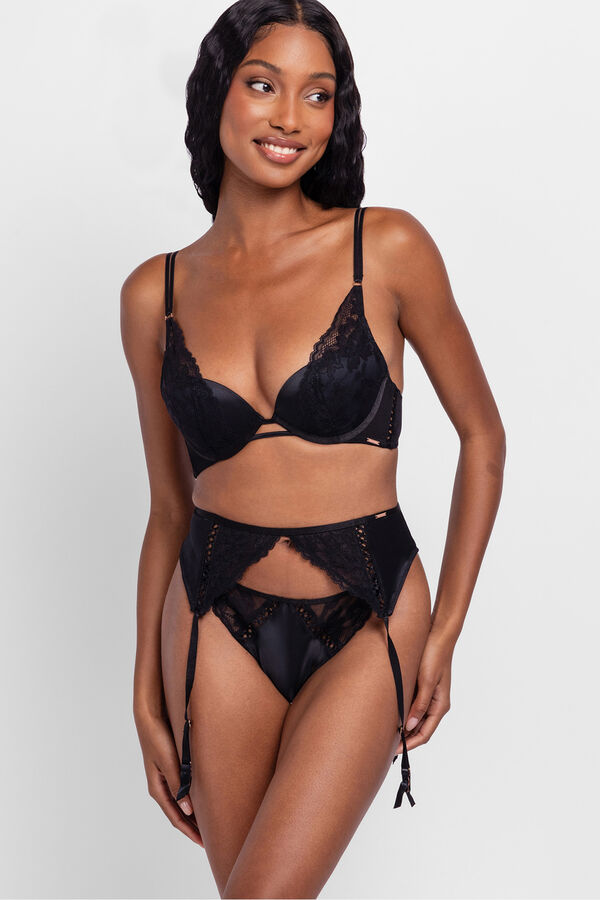 Dorina Cinta-liga de cetim Lyra preto