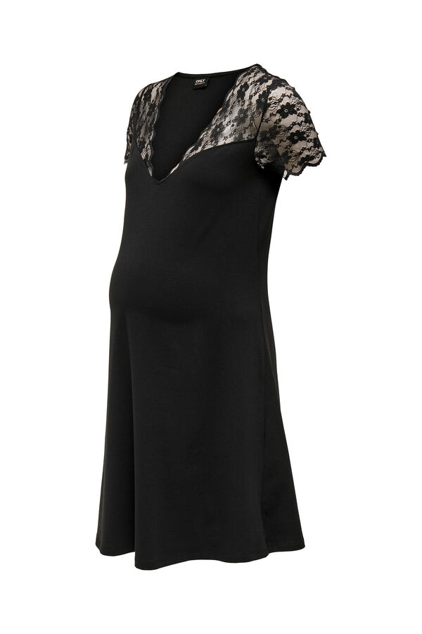 Womensecret Short V-neck maternity dress noir