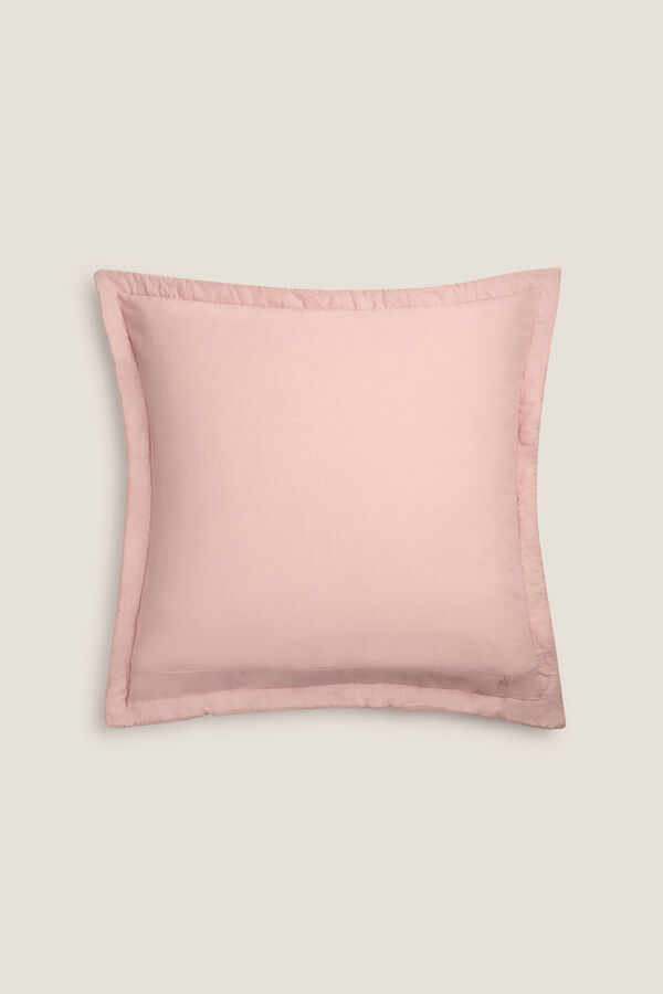 Womensecret Embroidered floral cushion cover pink