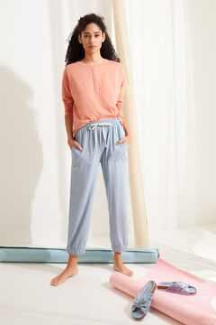 Womensecret Blue cotton jogger bottoms blue