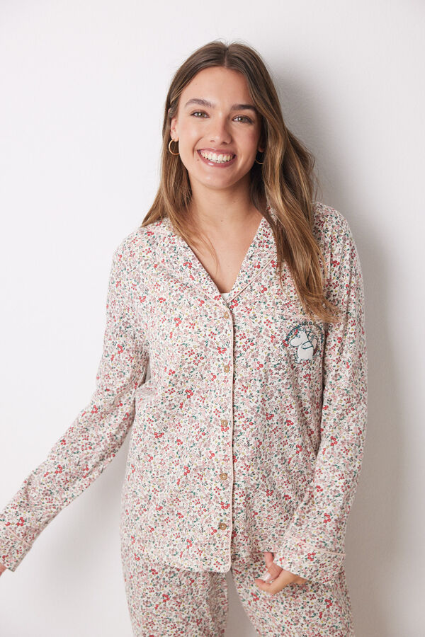 Womensecret Floral 100% cotton classic pyjamas pink