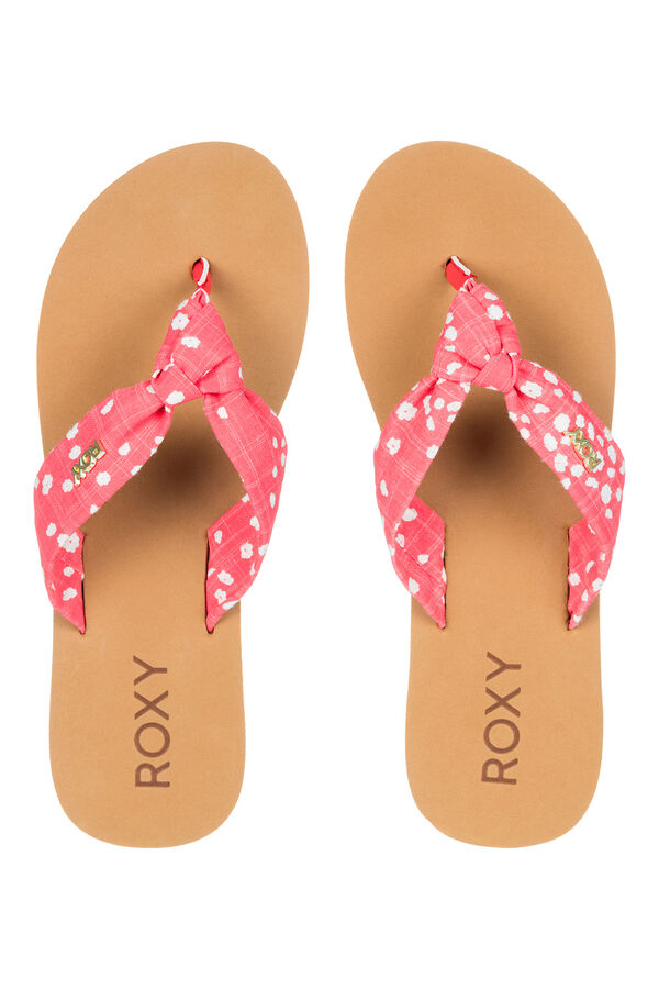 Roxy Chanclas de playa print flores rojo