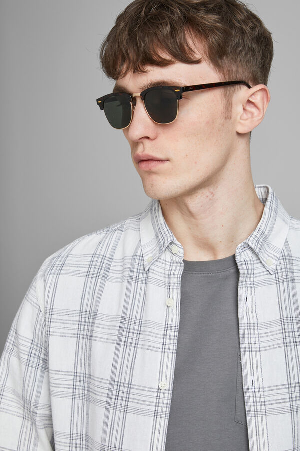 Jack & Jones Tortoiseshell browline sunglasses nude