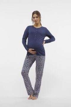 Womensecret Conjunto pijama maternity algodón orgánico  azul