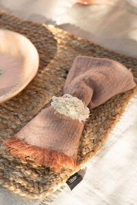 Calma House Set mit 4 Servietten Sami Diam. 3.5x6.5 Beige