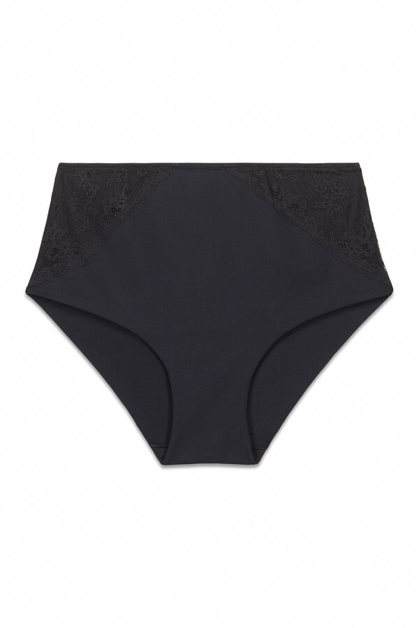 Women'secret Black high-waisted shaping panty black