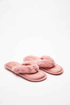 Womensecret Pink satin slippers pink