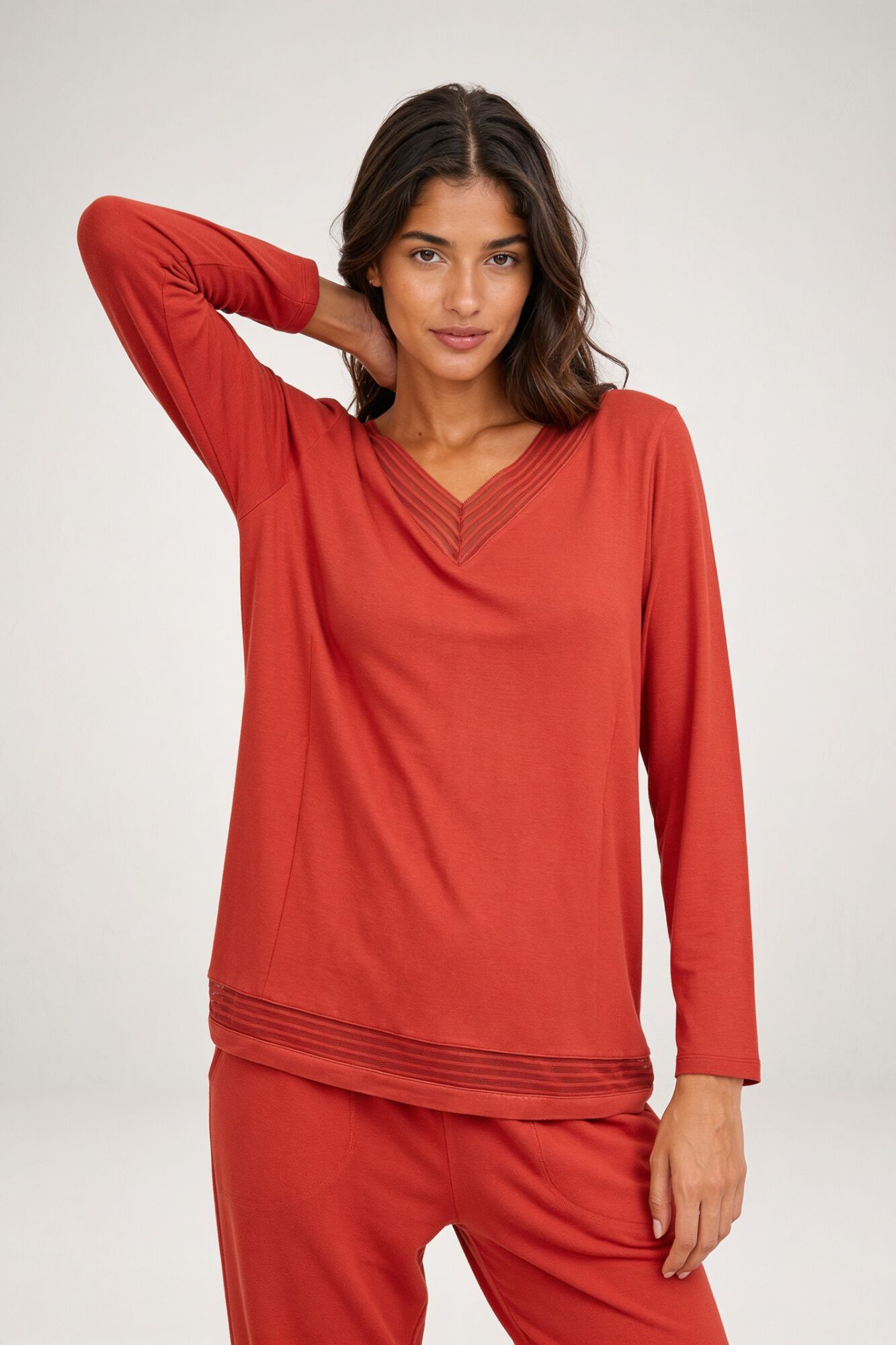 Gisela Long pyjamas with webbing detail