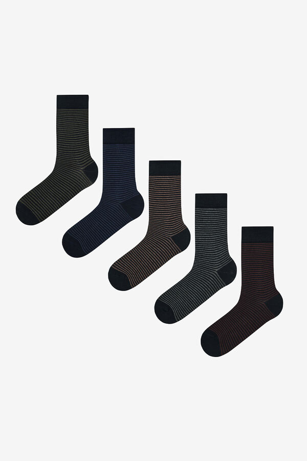 Penti Pacote de 5 meias masculinas azul