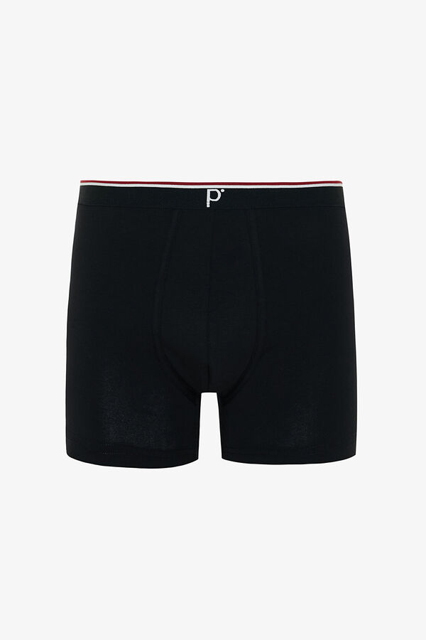 Penti Boxers org&acirc;nicos listrados Red Line masculinos, pacote com 3 estampado