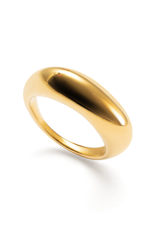 Singularu Maxi Mariana Ring Gold Plated Steel mit Print