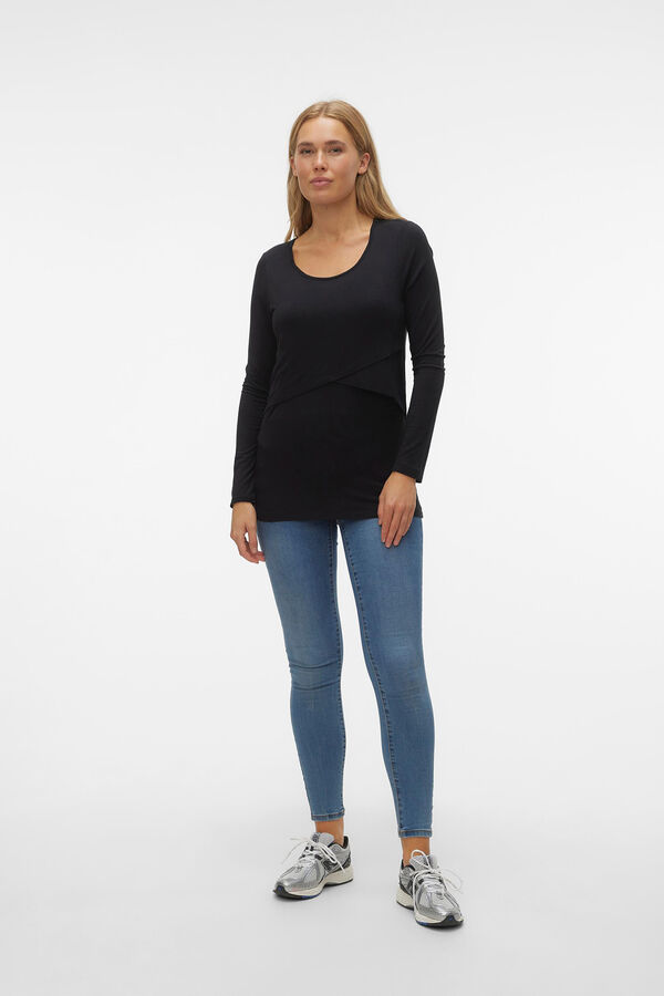 Womensecret Dual-function Tencel maternity top fekete